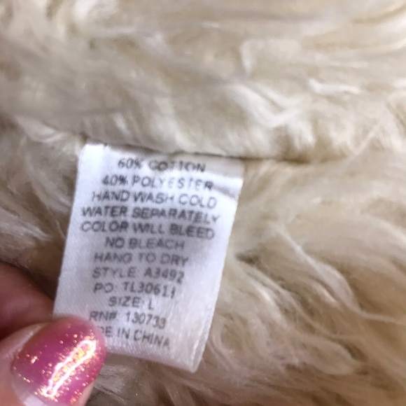 Umgee Reversible Vest Large Soft Sweater Cream - Picture 10 of 15